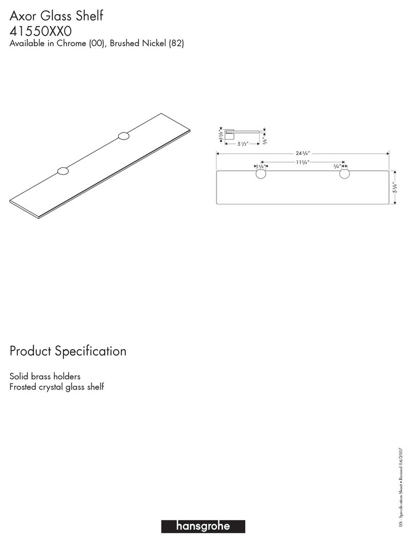 Grohe Axor Glass Shelf 41550XX0 User manual Grohe Axor Glass Shelf 41550XX0 User manual