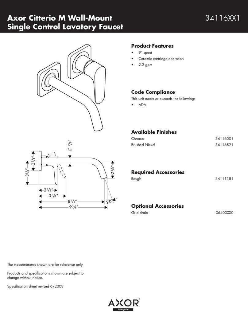 Grohe Axor Citterio 34116XX1 User manual Grohe Axor Citterio 34116XX1 User manual