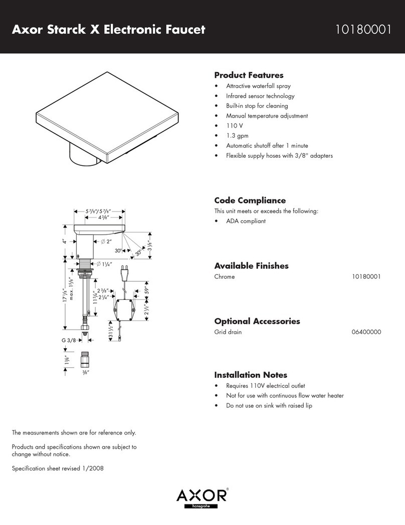 Axor Starck X 10180001 User manual Axor Starck X 10180001 User manual