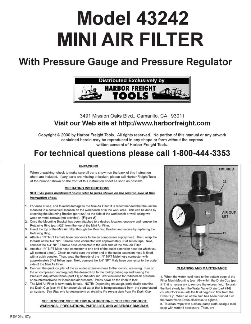 Harbor Freight Tools 43242 instruction sheet