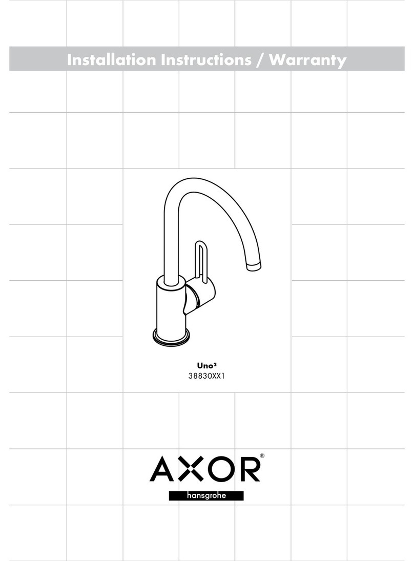 Hans Grohe Uno2 Sink Mixer 38830XX1 installation instructions