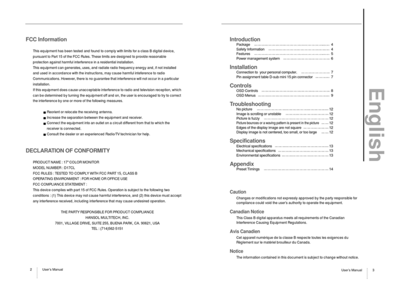 Hansol D17CL user manual