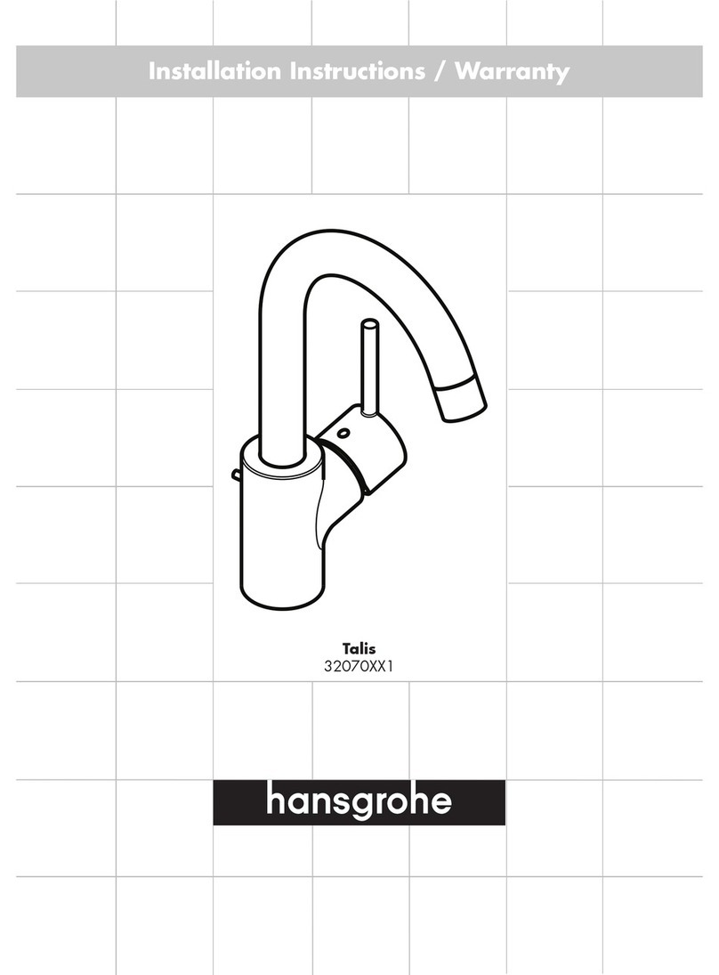 Hans Grohe Talis S Single-Hole Lavatory Mixer with High Swing Spout... installation instructions