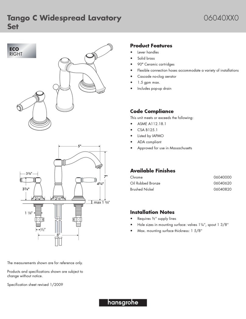 Hans Grohe Tango C 06040000 User manual Hans Grohe Tango C 06040000 User manual