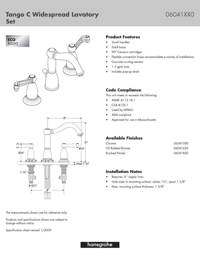 Hans Grohe Tango C 06041XX0 User manual Hans Grohe Tango C 06041XX0 User manual