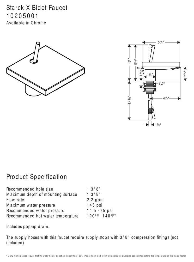 Hans Grohe Starck X 10205001 Owner's manual Hans Grohe Starck X 10205001 Owner's manual