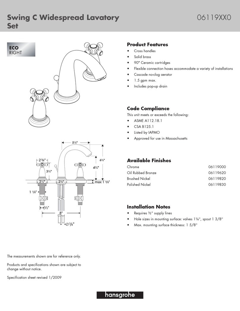 Hans Grohe Swing C 06119000 Operating and safety instructions