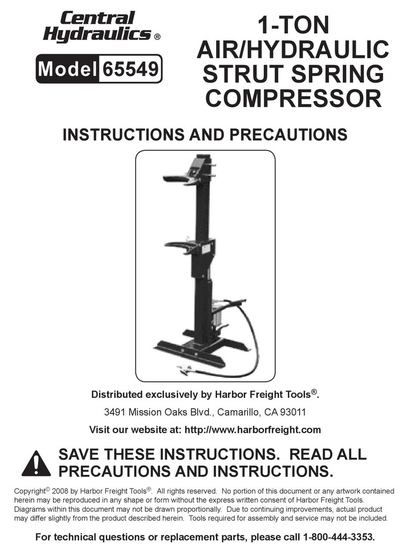 Central Hydraulics 65549 Instructions and precautions Central Hydraulics 65549 Instructions and precautions