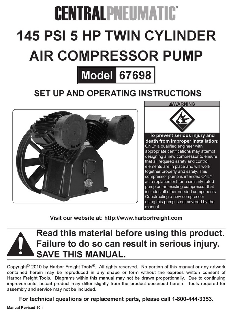 Central Pneumatic 67698 Set up and operating instructions