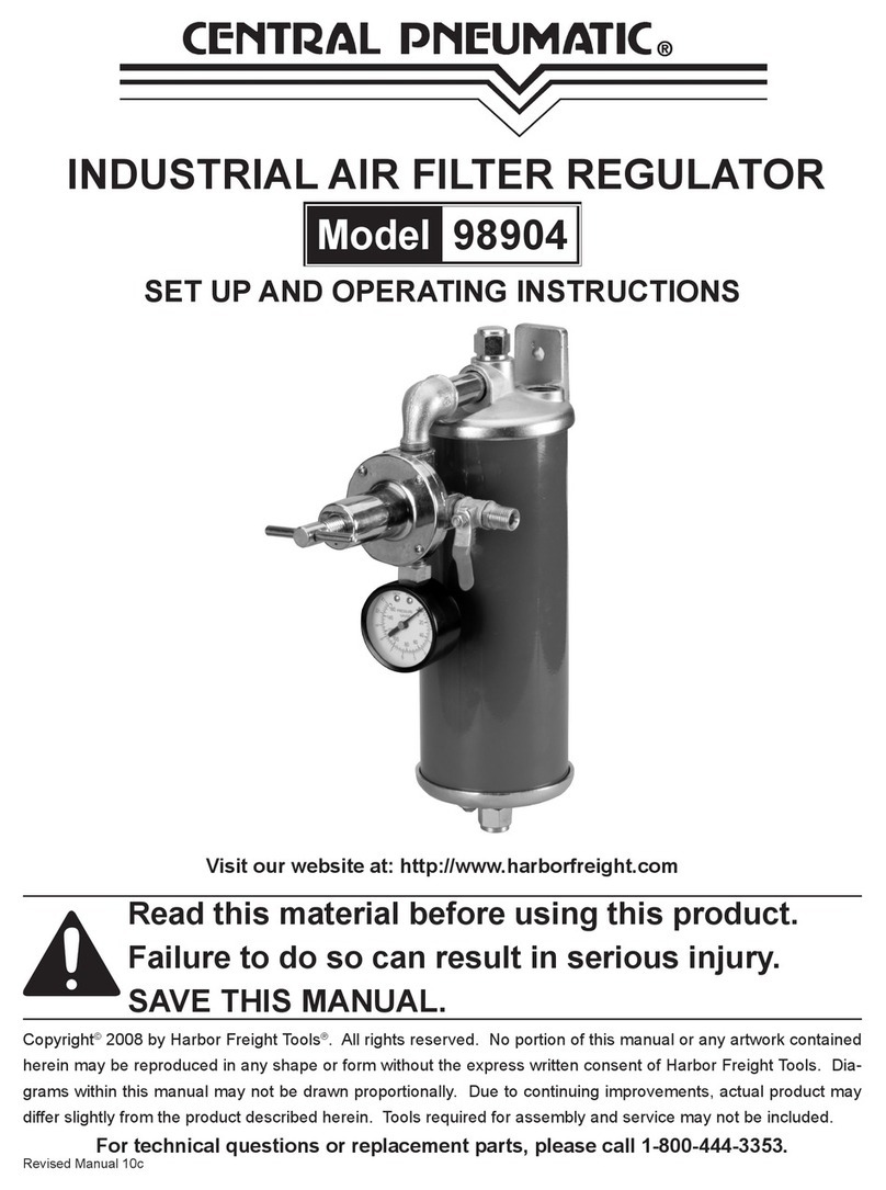 Harbor Freight Tools Central Pneumatic 98904 Set up and operating instructions