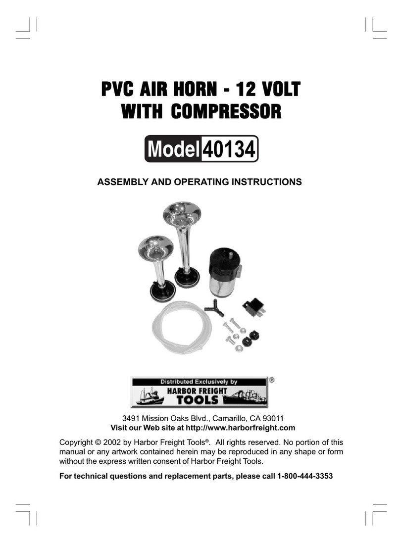 Harbor Freight Tools 40134 Assembly and operating instructions Harbor Freight Tools 40134 Assembly and operating instructions