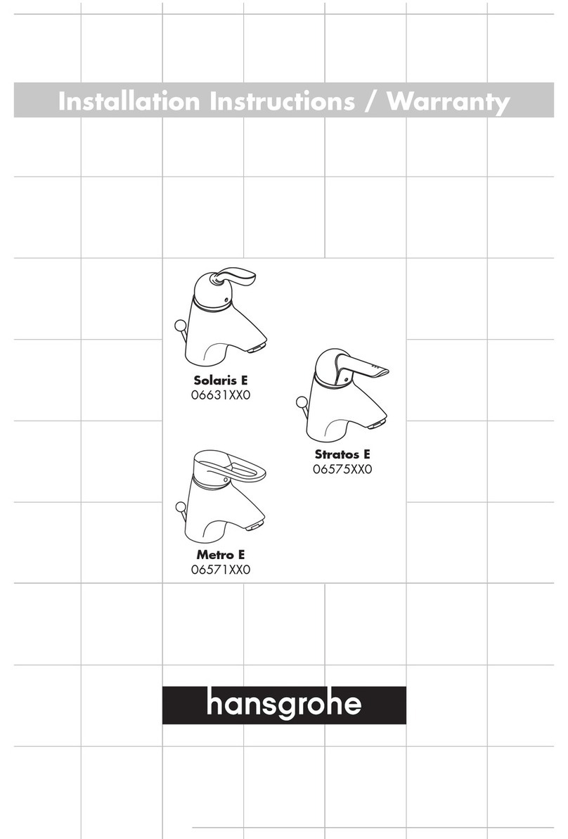 Hans Grohe E Single-Hole Lavatory Faucet 06631XX0 Installation guide