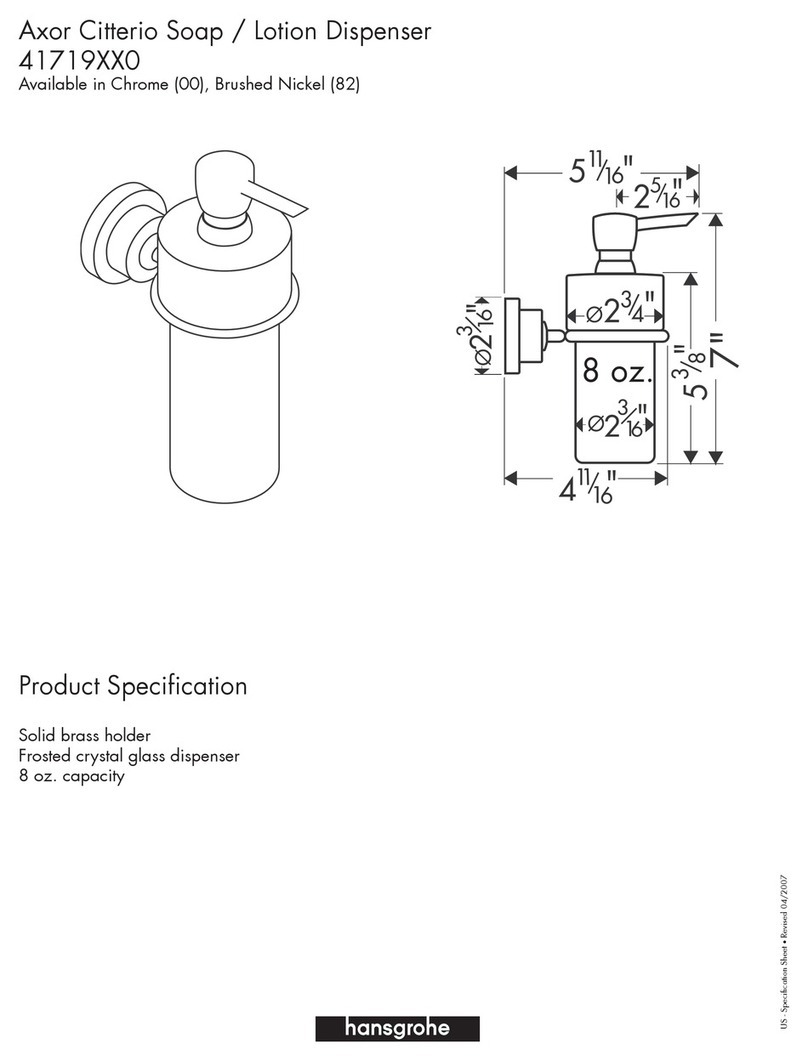Hans Grohe Axor Citterio 41719XX0 User manual