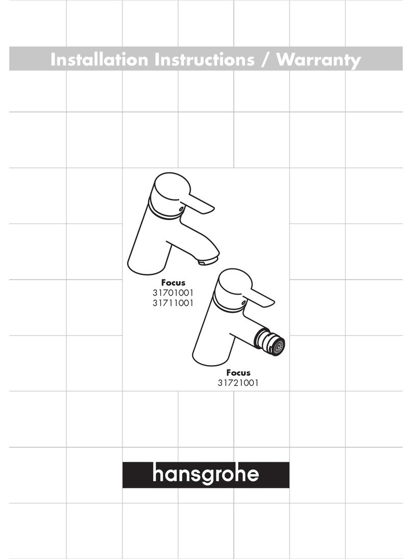 Hans Grohe Focus 31701001 installation instructions