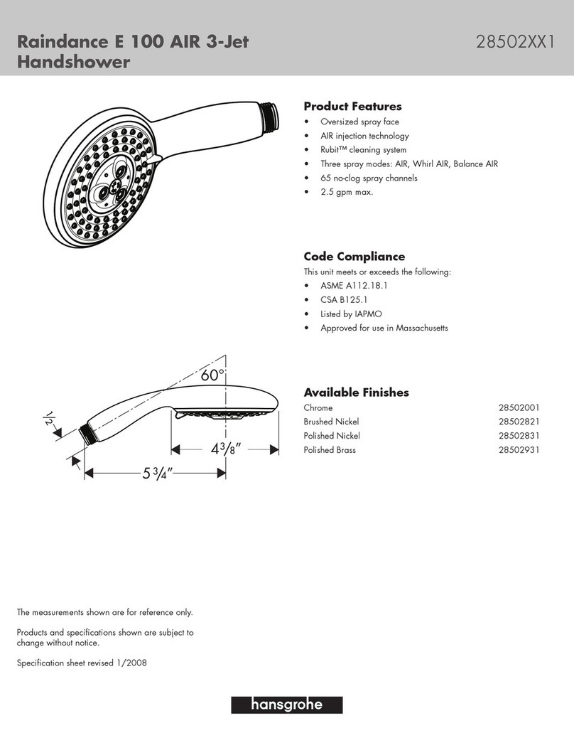 Hans Grohe Brushed Nickel 28502821 User manual Hans Grohe Brushed Nickel 28502821 User manual