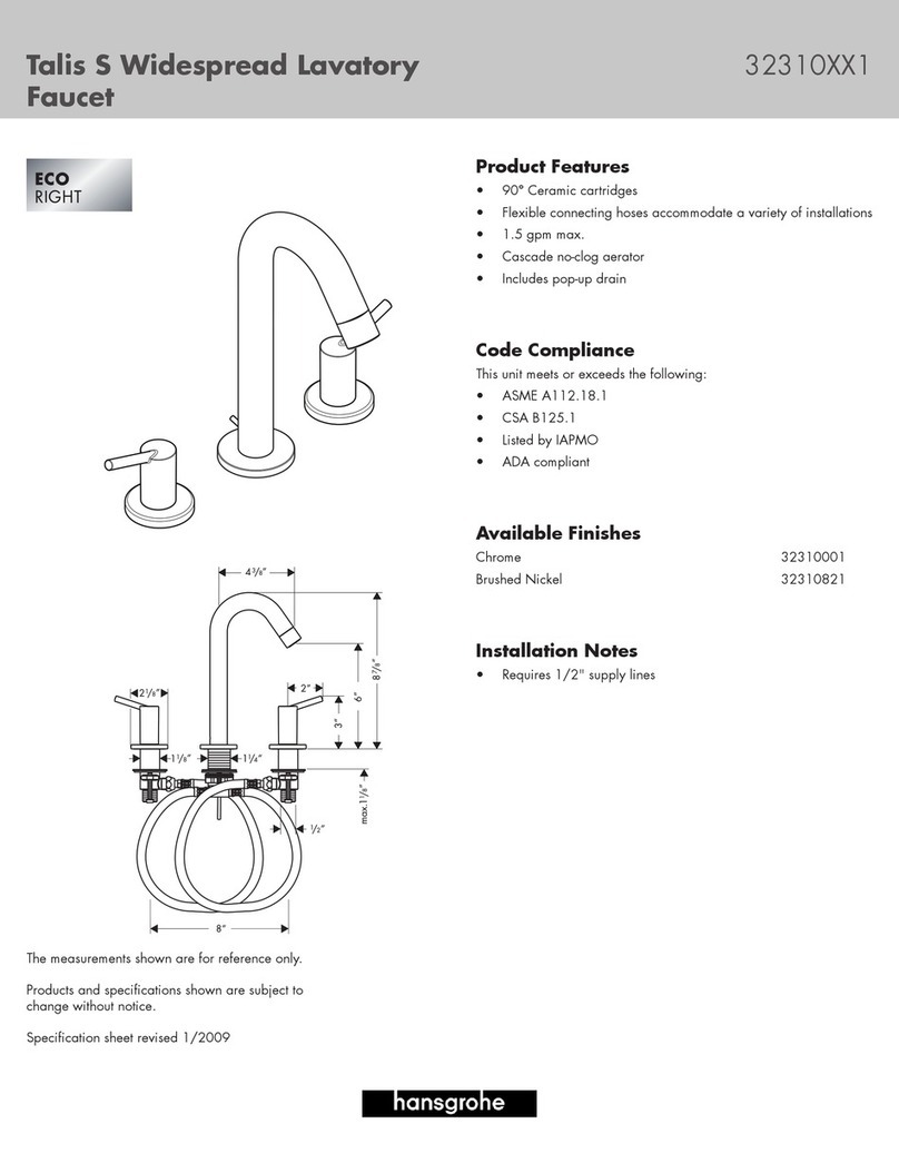 Hans Grohe Talis S 32310XX1 User manual Hans Grohe Talis S 32310XX1 User manual