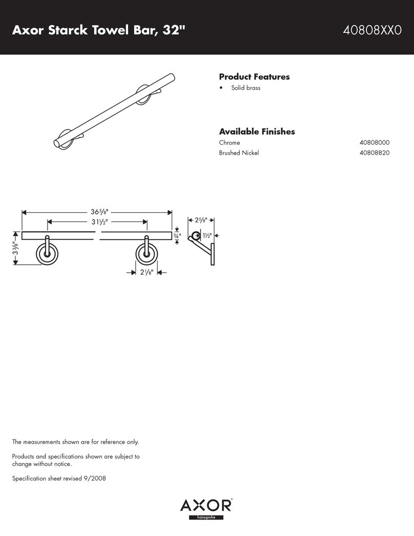 Hans Grohe Axor Starck Towel Bar 40808XX0 User manual Hans Grohe Axor Starck Towel Bar 40808XX0 User manual