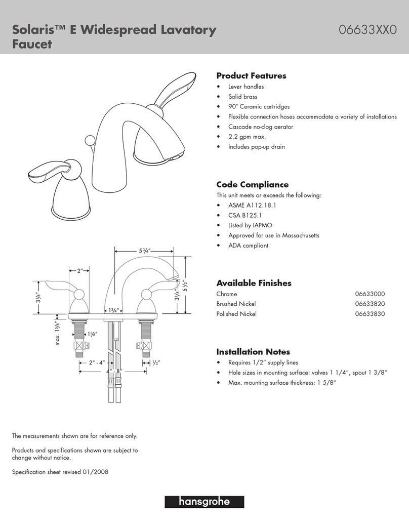 Hans Grohe Solaris E 06633000 Operating and safety instructions