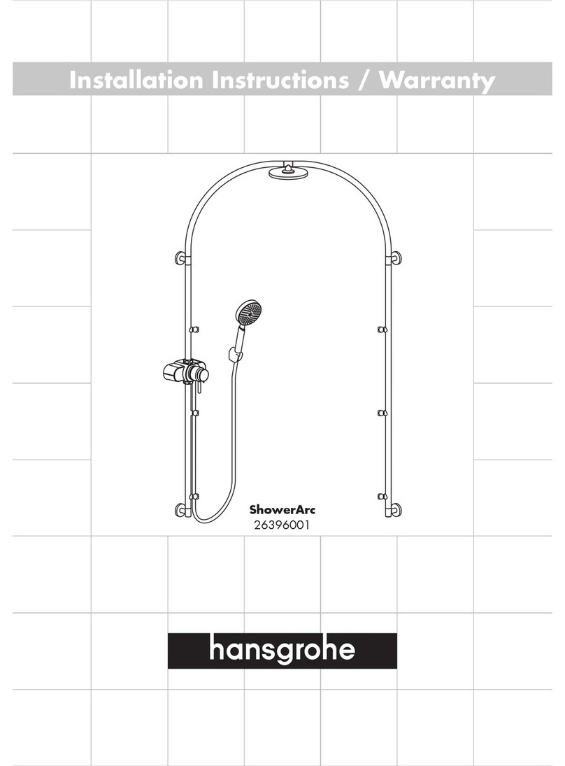 Hans Grohe ShowerArc 26396001 Installation instructions / warranty Hans Grohe ShowerArc 26396001 Installation instructions / warranty