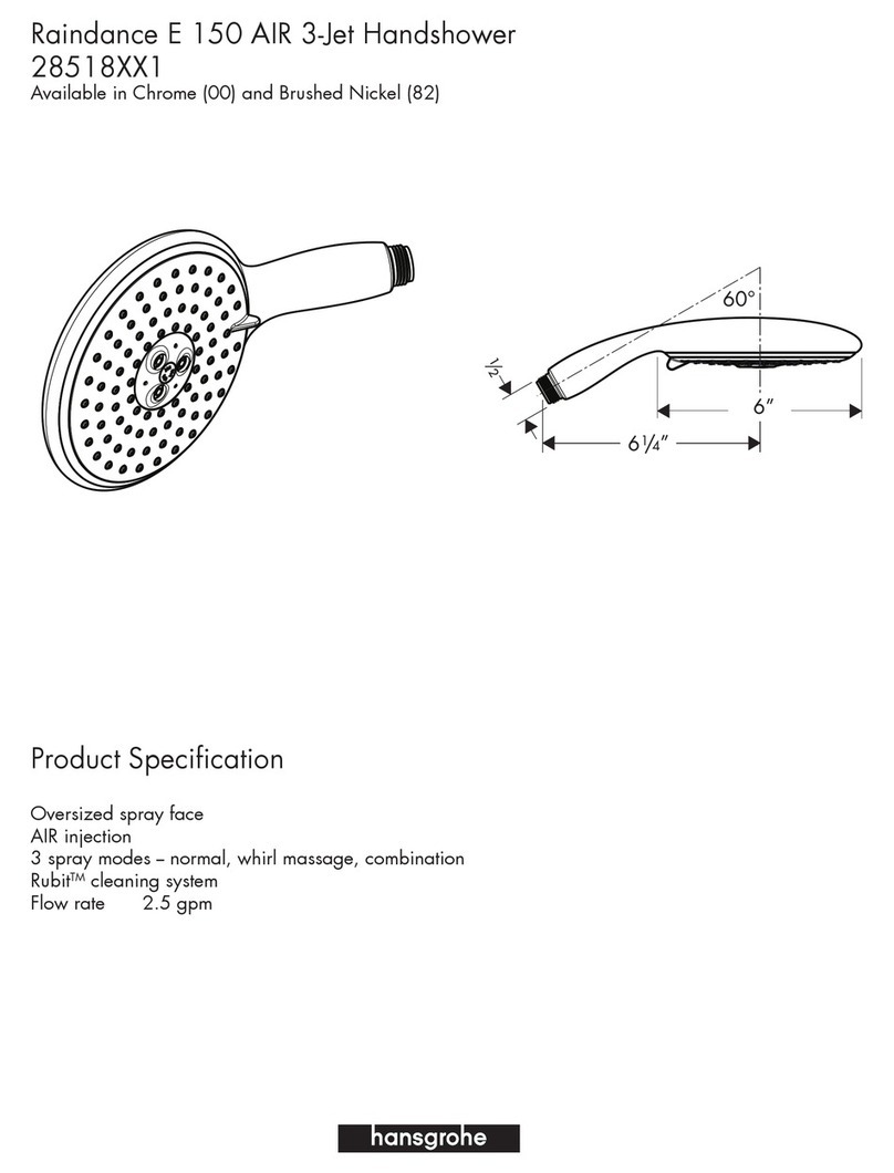 Hans Grohe Raindance E 150 AIR 3-Jet Handshower... Owner's manual