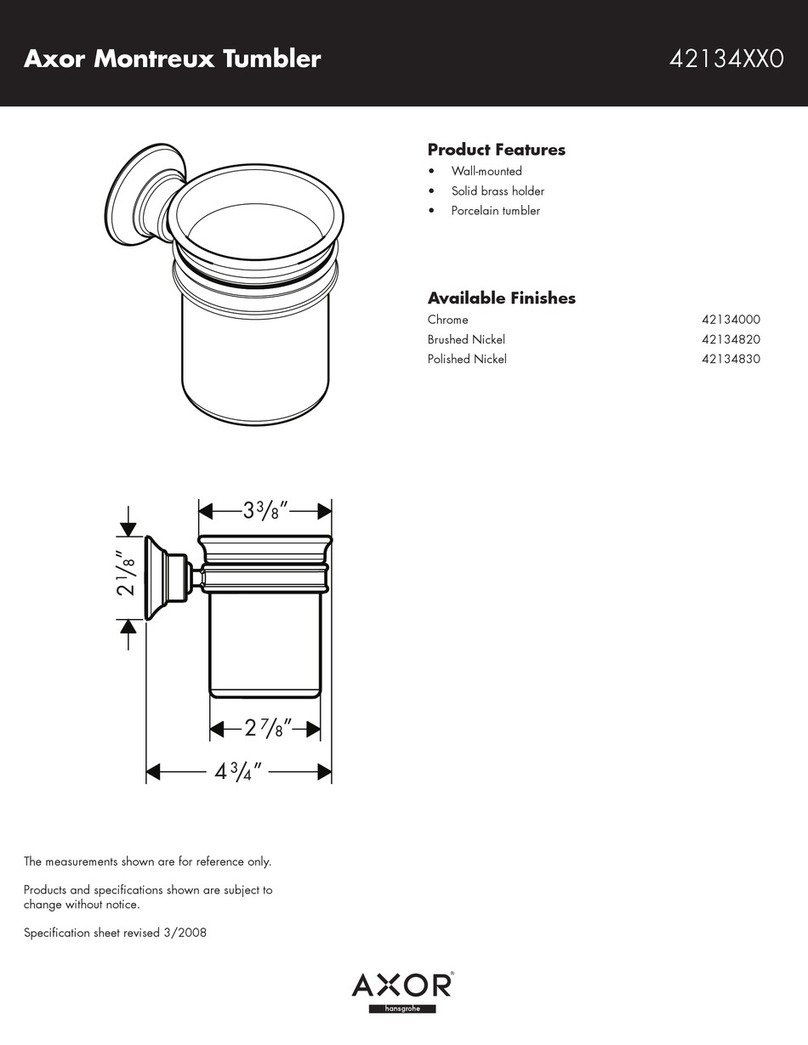 Hans Grohe Montreux Tumbler 42134XX0 User manual Hans Grohe Montreux Tumbler 42134XX0 User manual