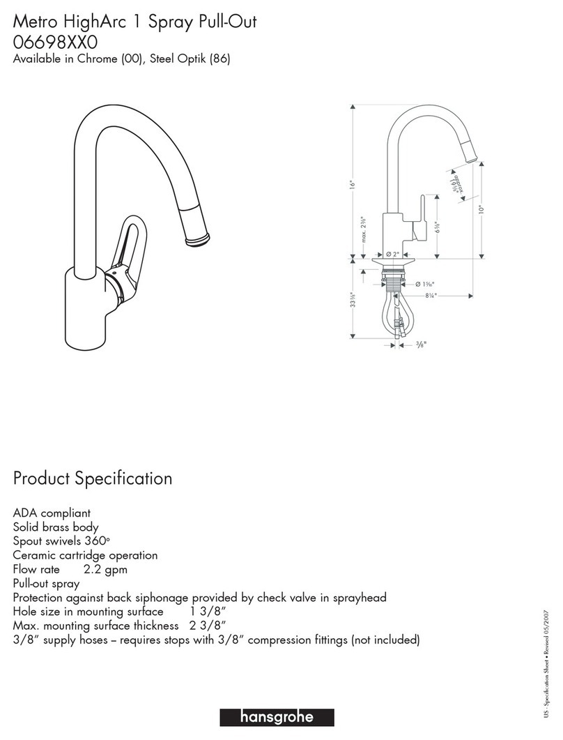 Hans Grohe Metro 06698XX0 User manual