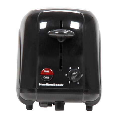 Hamilton Beach 2-Slice Toaster owner's manual