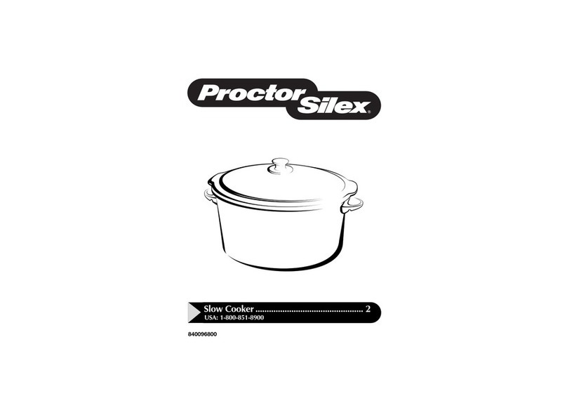 Proctor-Silex 840096800 User manual