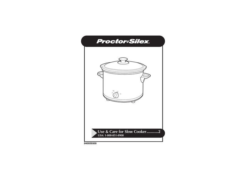 Proctor-Silex 840059300 Use and care