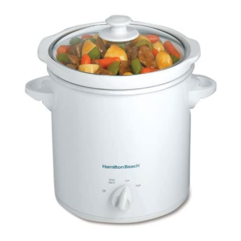 Hamilton Beach 33041 - HB 4qt SLOW COOKER KEEP WARM SETTING RECIPES... owner's manual