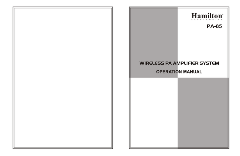 Hamilton Electronics PA-85 Operation manual