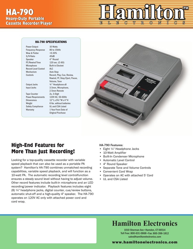 Hamilton Electronics HA-790 User manual