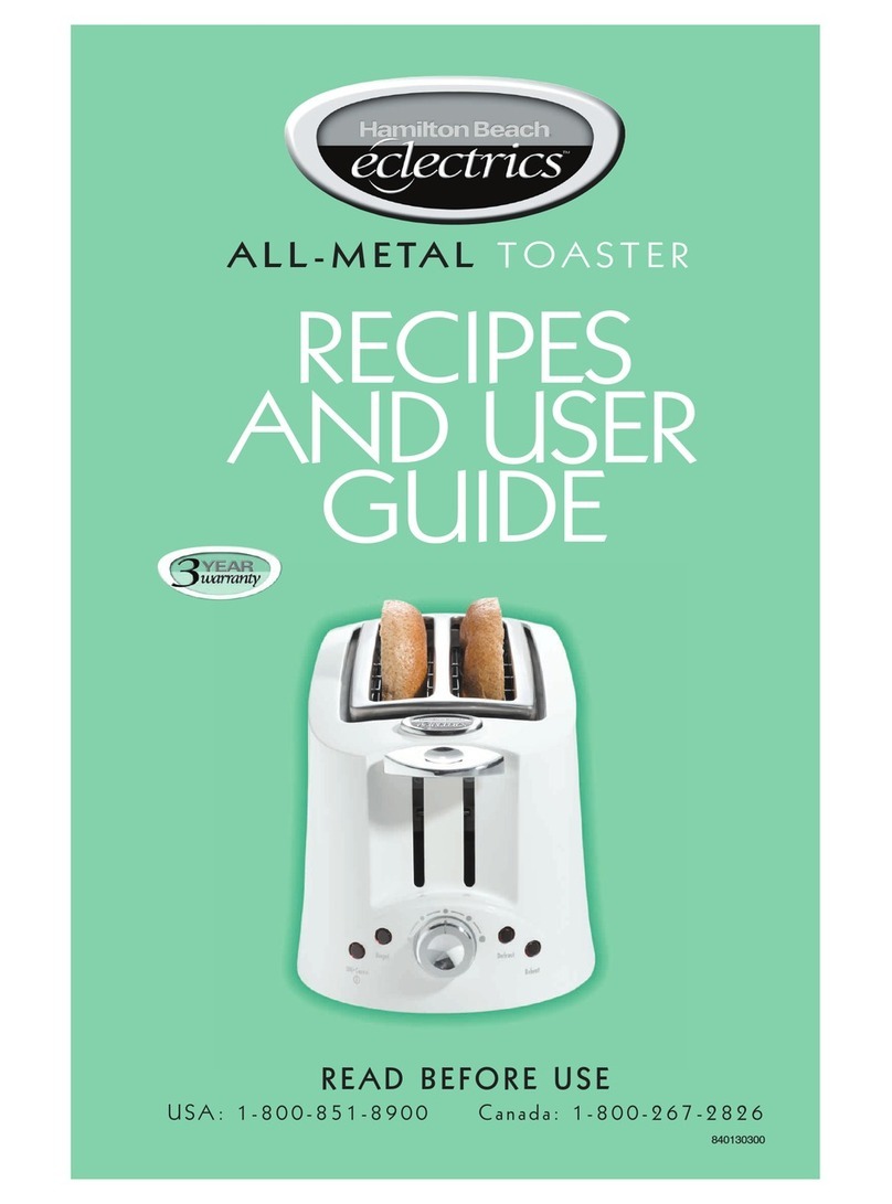 Hamilton Beach All-Metal Toaster user guide