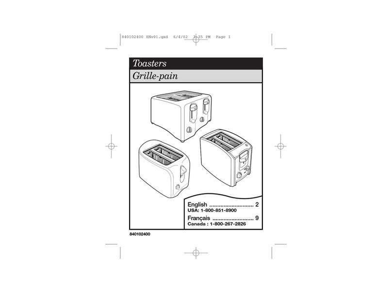 Hamilton Beach 840102400 Use and care guide