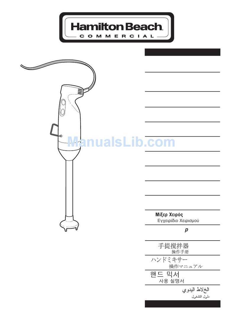 Hamilton Beach 1GHMI 200 User manual