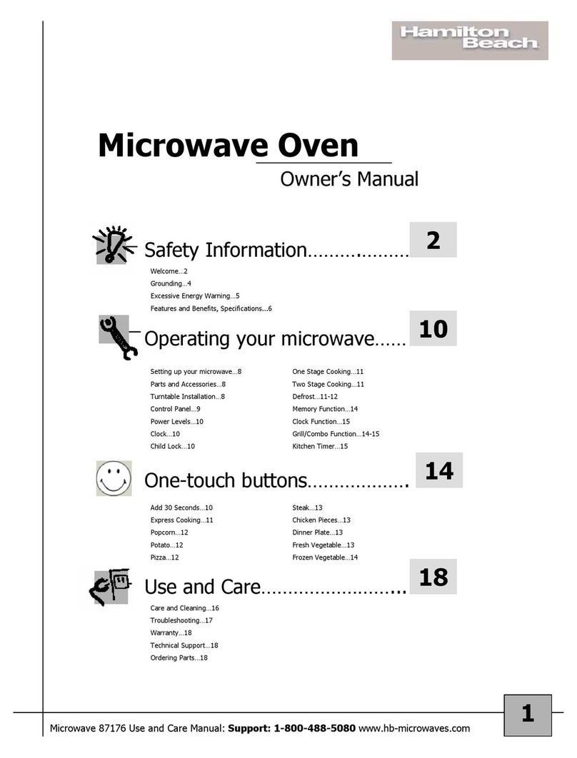 Hamilton Beach 87176 owner's manual
