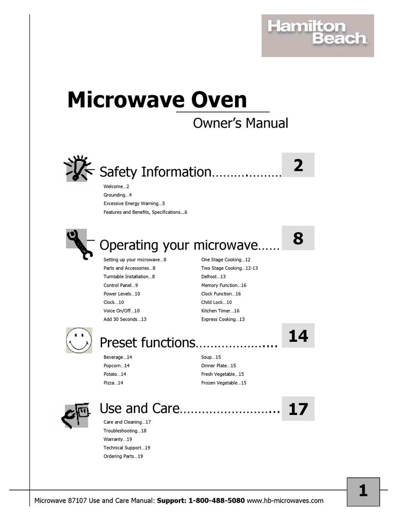 Hamilton Beach 87107 owner's manual