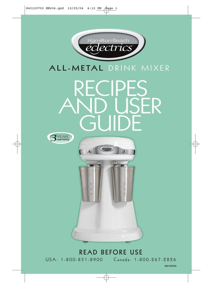 Hamilton Beach Drink Master User manual