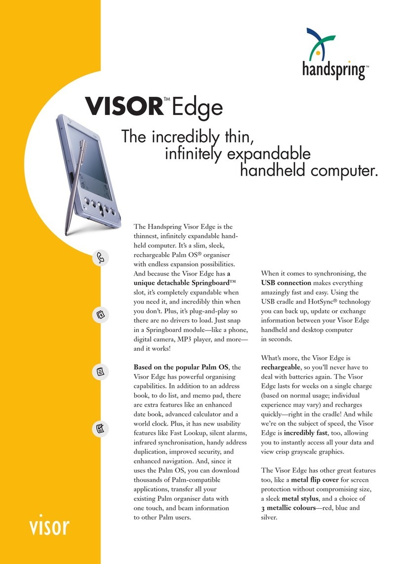 Handspring Visor Edge User manual Handspring Visor Edge User manual