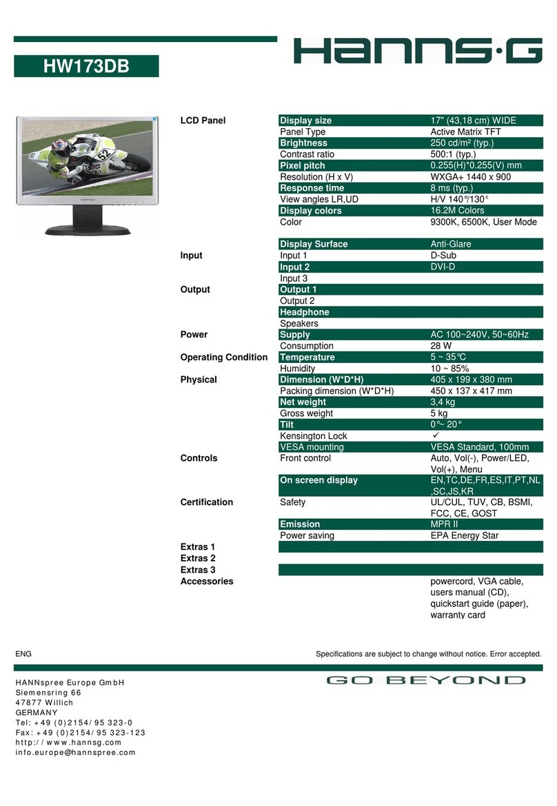 Hanns.G HW173DB User manual