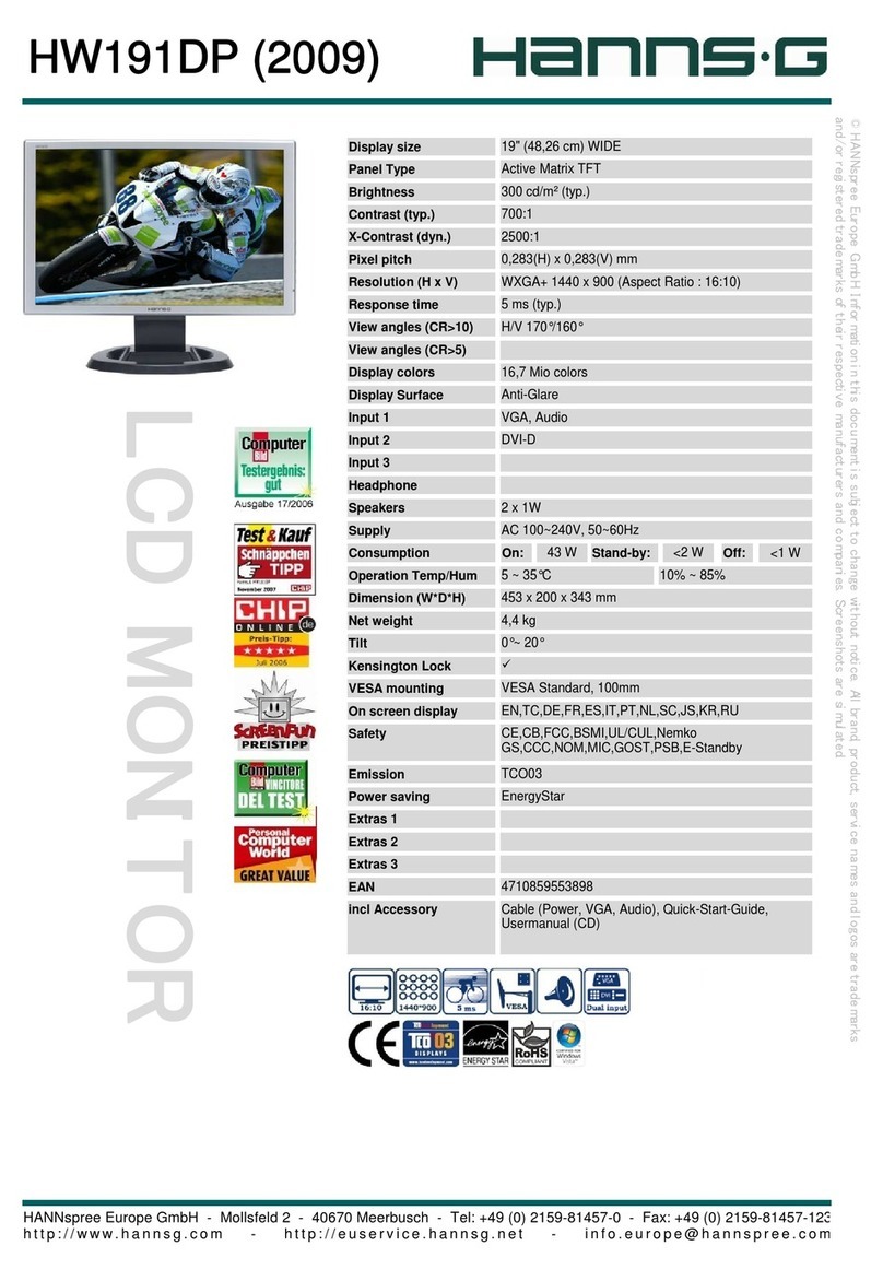 Hanns.G HW191DP (2009) User manual