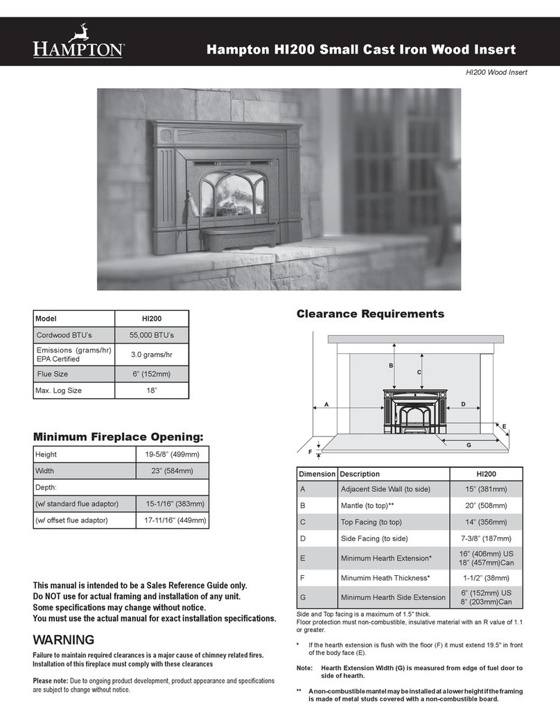 HAMPTON BAY Wood Insert HI200 User manual