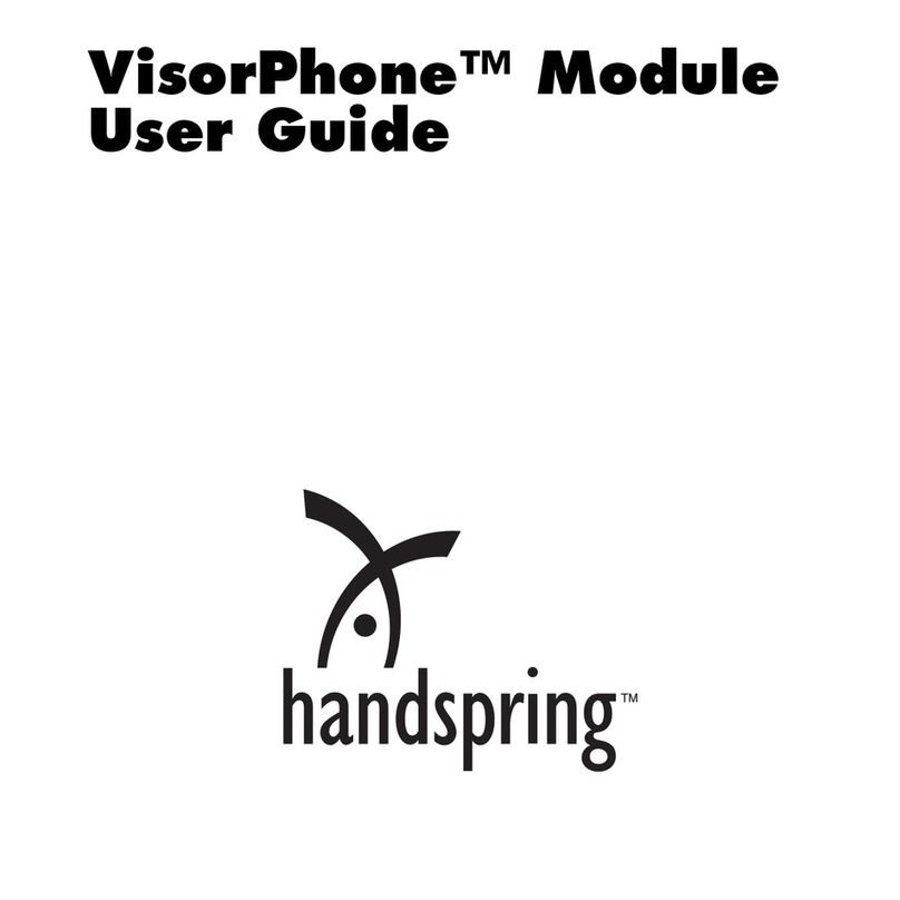 Handspring VisorPhone User manual Handspring VisorPhone User manual