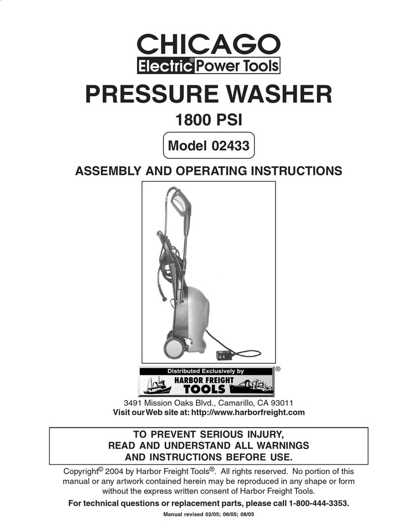 Chicago Electric 2433 Assembly and operating instructions