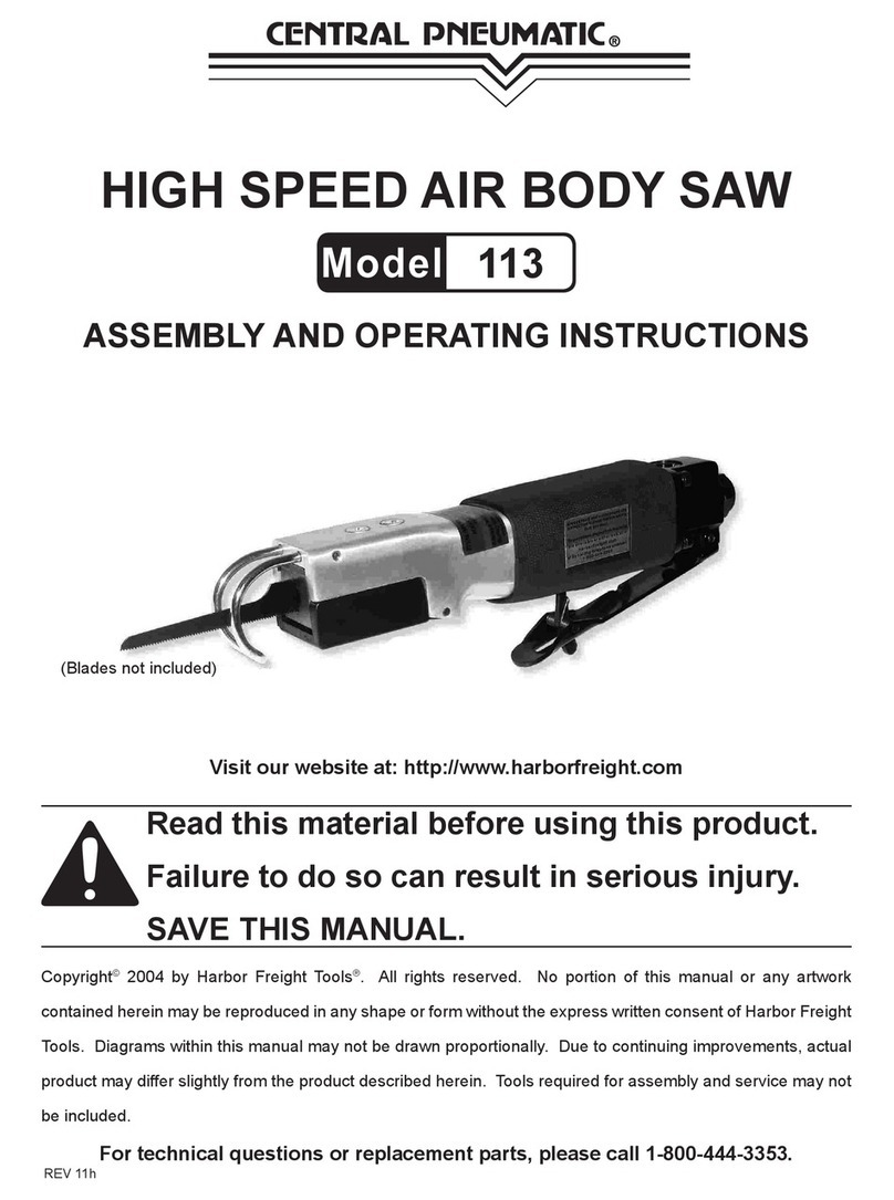Central Pneumatic 113 Assembly and operating instructions