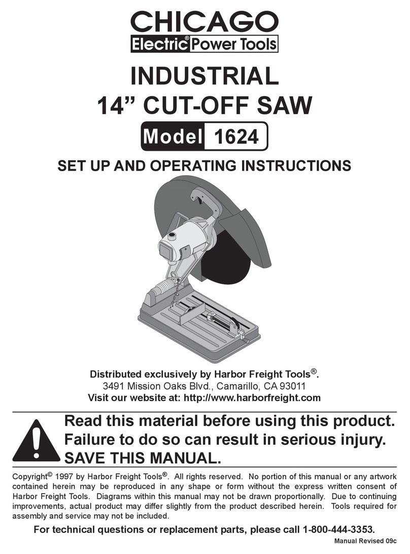 Chicago Electric 1624 Installation manual