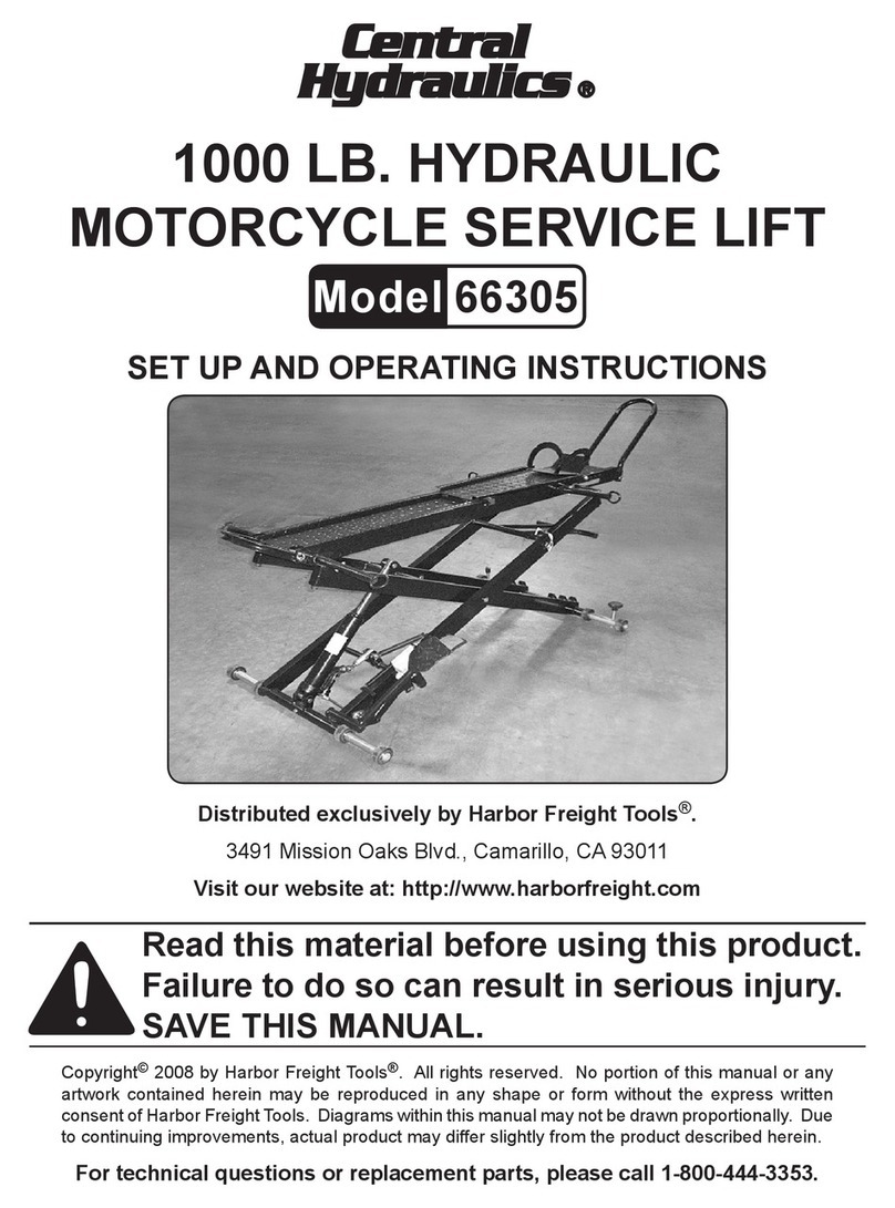 Central Hydraulics 66305 Installation manual