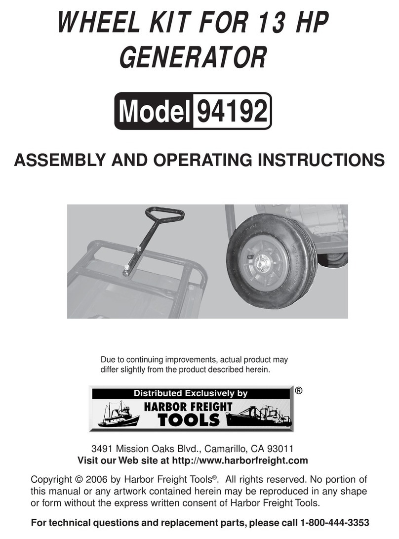 Harbor Freight Tools 94192 Assembly and operating instructions