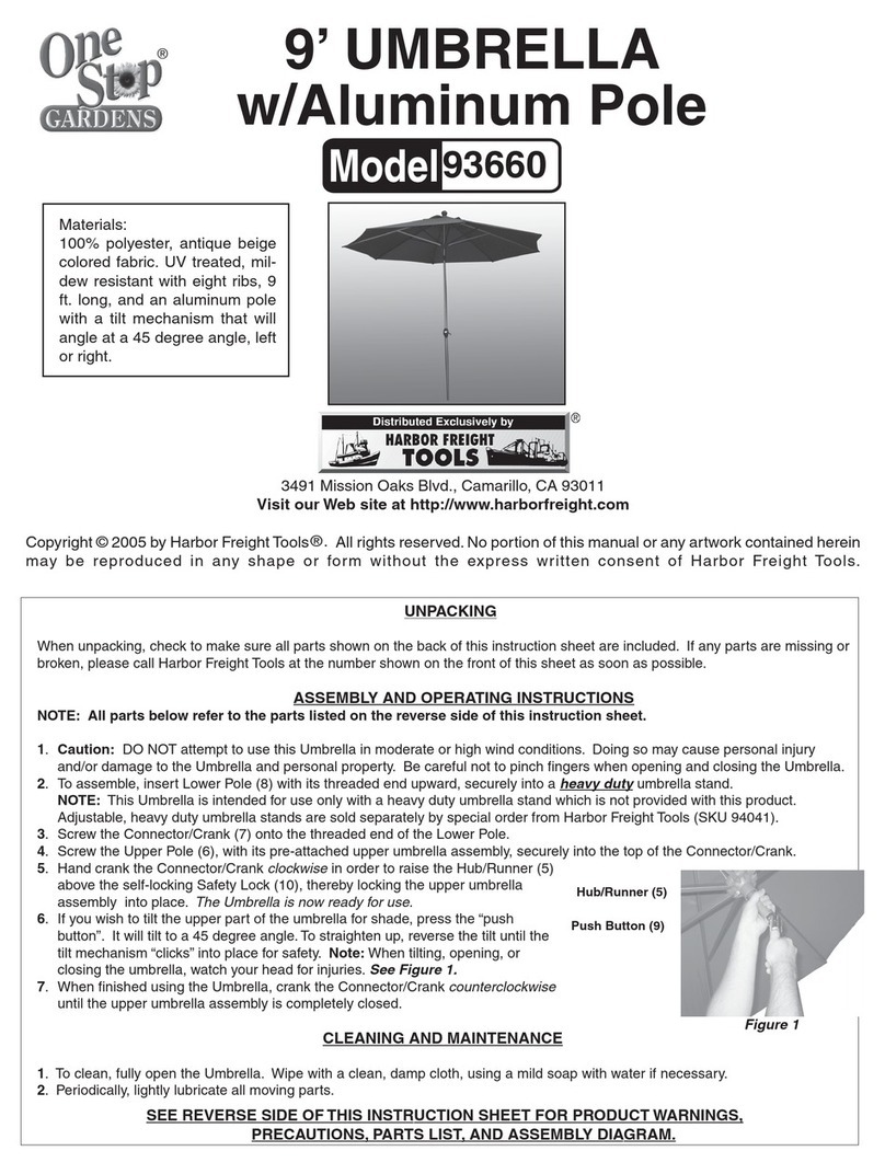 One Stop Gardens 93660 Assembly and operating instructions