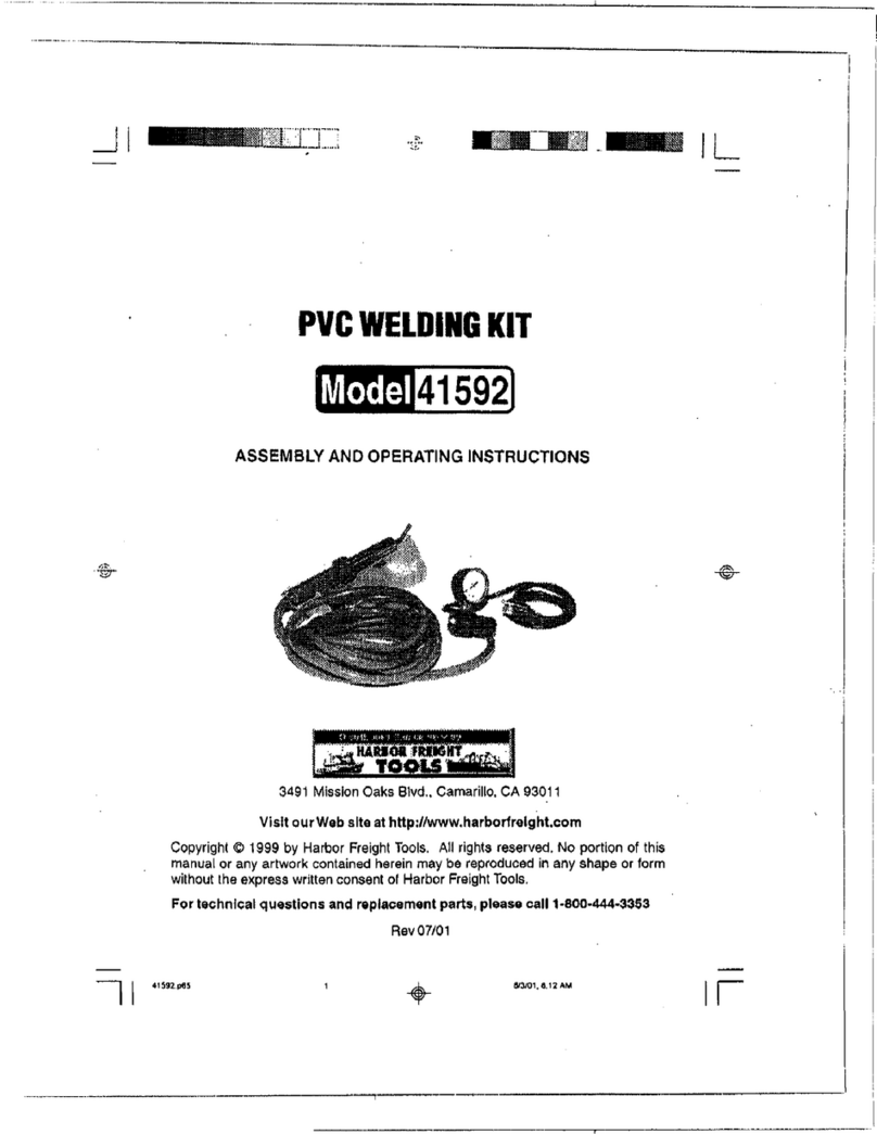 Harbor Freight Tools PVC WELDING KIT 41592 User manual